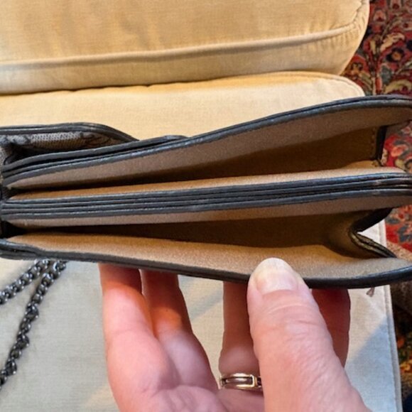 New Designer Inspired Monogram Convertible Chain Crossbody Strap Bag - Picture 7 of 8